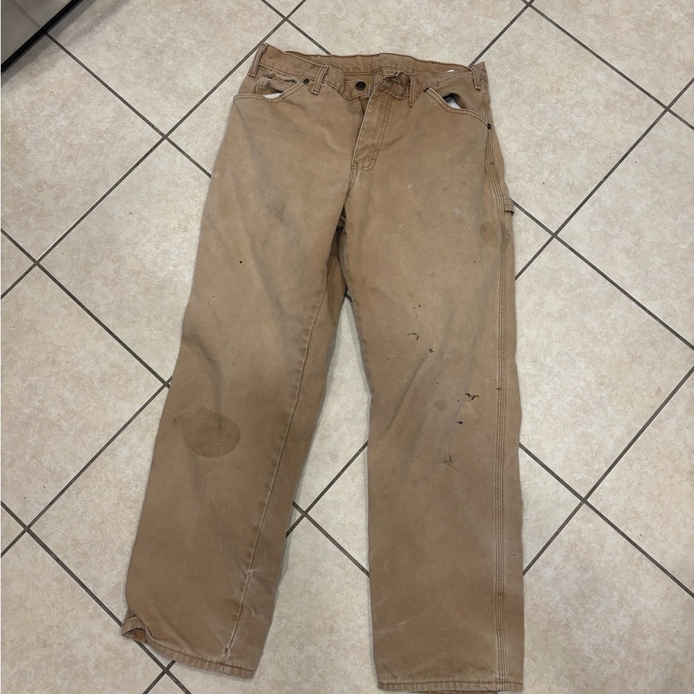 Dickies distressed tan carpenter pants